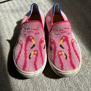 Flamingo Rothy’s slip on loafer, Kids size 13